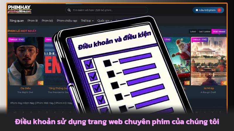 Điều khoản sử dụng trang web chuyên phim của chúng tôi